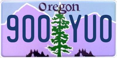 OR license plate 900YUO