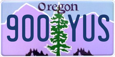 OR license plate 900YUS
