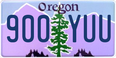 OR license plate 900YUU