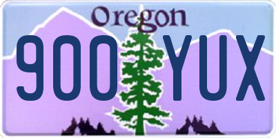 OR license plate 900YUX