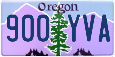 OR license plate 900YVA