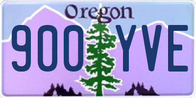 OR license plate 900YVE