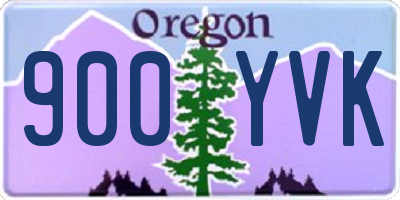 OR license plate 900YVK