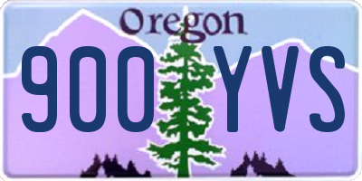 OR license plate 900YVS
