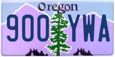 OR license plate 900YWA