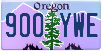 OR license plate 900YWE