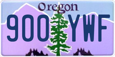 OR license plate 900YWF