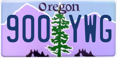 OR license plate 900YWG