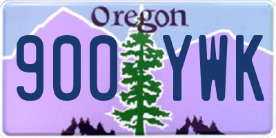OR license plate 900YWK