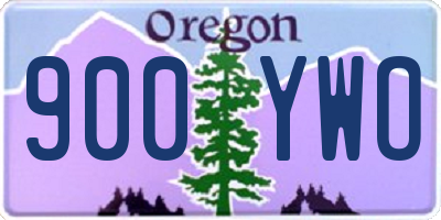 OR license plate 900YWO