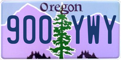 OR license plate 900YWY