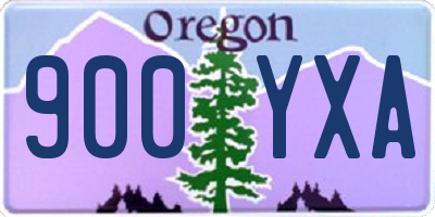 OR license plate 900YXA
