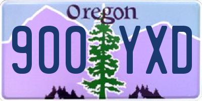 OR license plate 900YXD