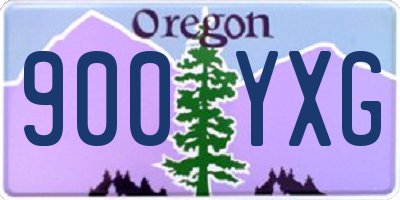 OR license plate 900YXG