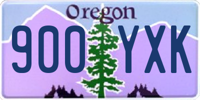 OR license plate 900YXK