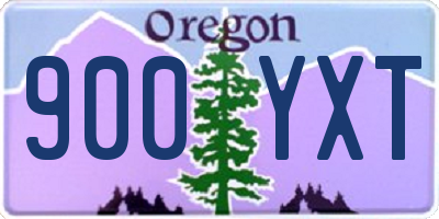 OR license plate 900YXT