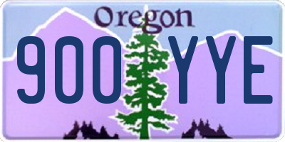 OR license plate 900YYE