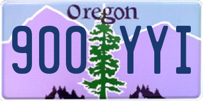 OR license plate 900YYI