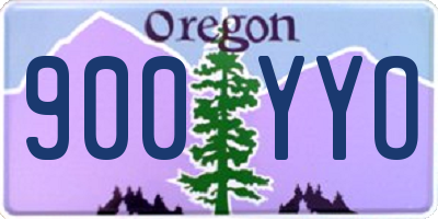 OR license plate 900YYO