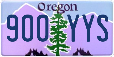 OR license plate 900YYS
