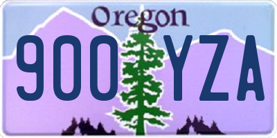 OR license plate 900YZA