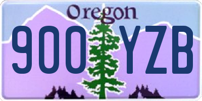 OR license plate 900YZB