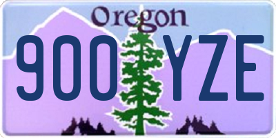 OR license plate 900YZE