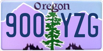 OR license plate 900YZG