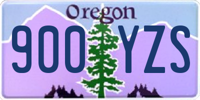 OR license plate 900YZS