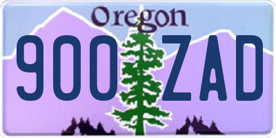 OR license plate 900ZAD
