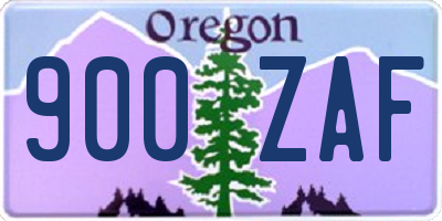 OR license plate 900ZAF