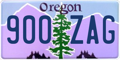 OR license plate 900ZAG