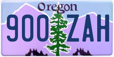 OR license plate 900ZAH