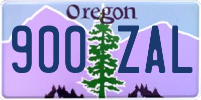 OR license plate 900ZAL