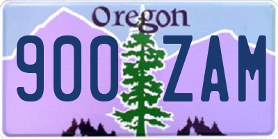 OR license plate 900ZAM