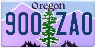 OR license plate 900ZAO