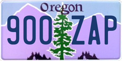 OR license plate 900ZAP