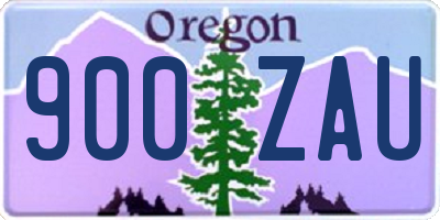 OR license plate 900ZAU