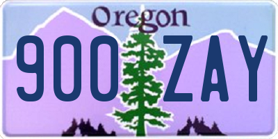OR license plate 900ZAY