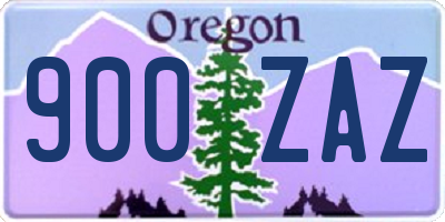 OR license plate 900ZAZ