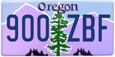 OR license plate 900ZBF