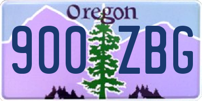 OR license plate 900ZBG