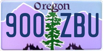 OR license plate 900ZBU