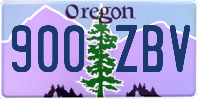 OR license plate 900ZBV