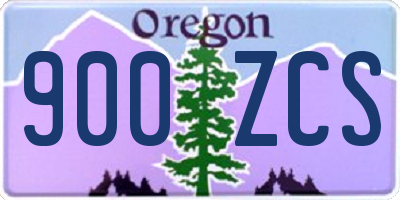 OR license plate 900ZCS