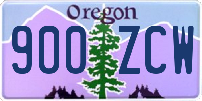 OR license plate 900ZCW