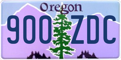 OR license plate 900ZDC