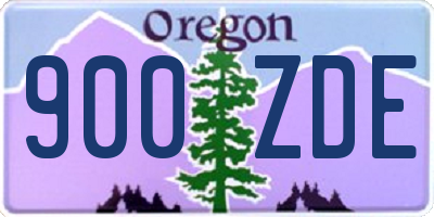 OR license plate 900ZDE