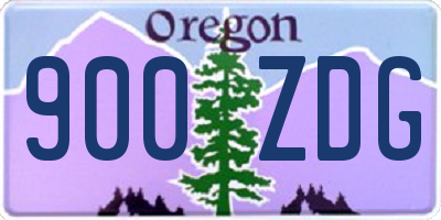 OR license plate 900ZDG