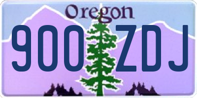 OR license plate 900ZDJ